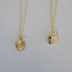 New Lot of 2 Argento Vivo 18K Yellow Gold Vermeil CZ Necklaces